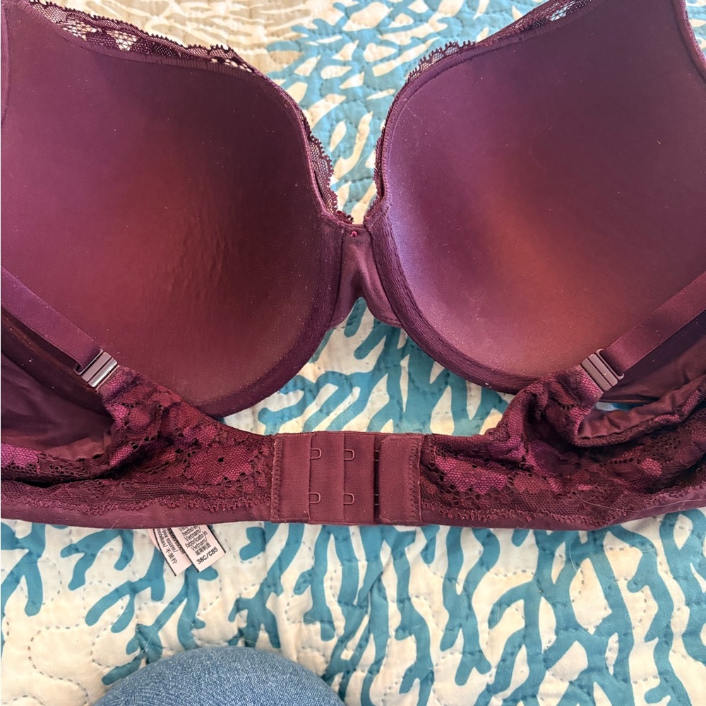 NWOT Victoria’s Secret Floral Lace Bra in Rich Purple 38C - Picture 4 of 5